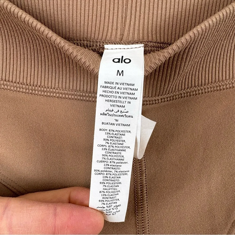 Alo Yoga Alosoft High-Waist Head Start‎ Legging Sz M Almond